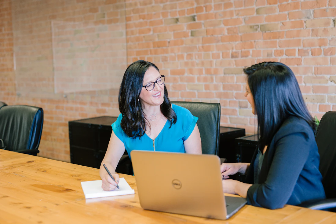 Prospective student discussing study options with an advisor